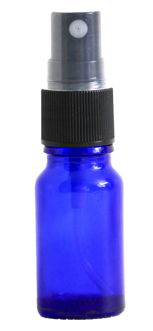 Donkerblauw glazen sprayflesje (10 ml)