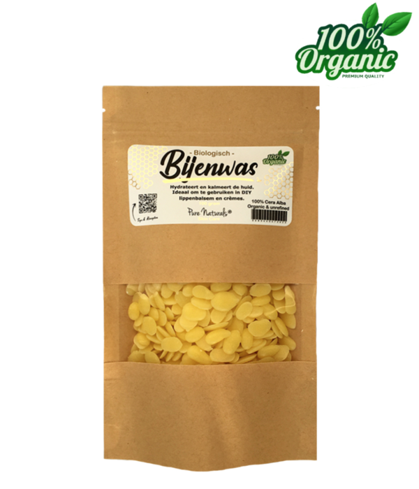 Biologische Bijenwas (geel, biologisch en ongeraffineerd) 100 gram - Pure Naturals