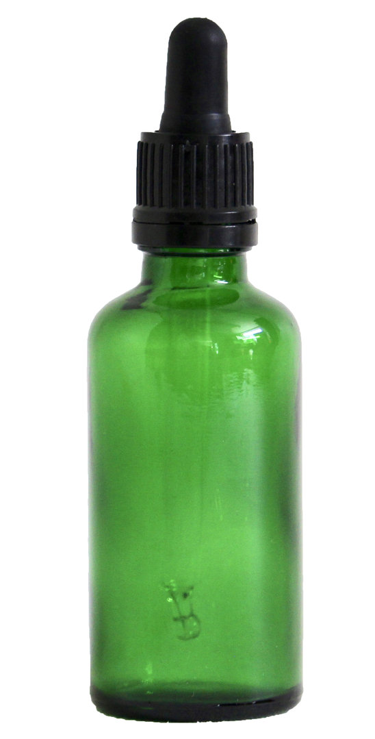 Groen pipetflesje - 30 ml - inclusief zwart pipet