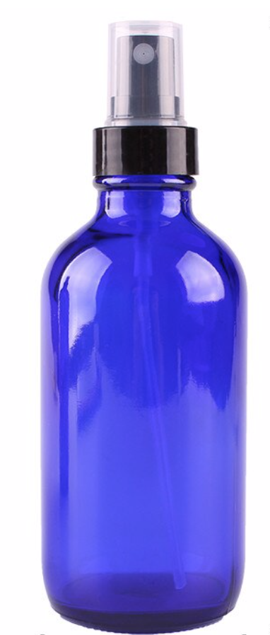 Donkerblauw glazen sprayflesje (120 ml)