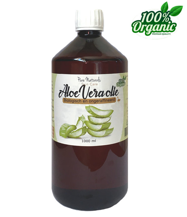 Pure Naturals - Biologische Aloë Vera olie - kalmerende massage olie - 1000 ml