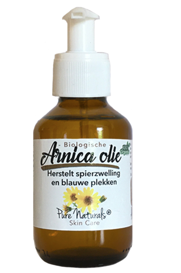 Pure Naturals - Arnica olie  100 ml - Biologisch - Maceraat - Puur - Huidolie - Bij blauwe plekken
