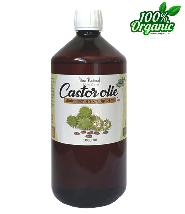 Pure Naturals - Castorolie - Koudgeperst - Biologisch  - Haar, huid en wimpers - 1000 ml
