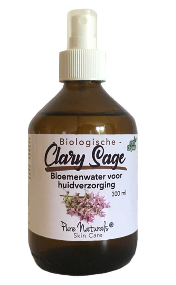 Pure Naturals - Biologisch Scharlei (Clary Sage) Bloemenwater - Hydrolaat  - 300 ml