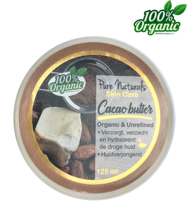 Pure Naturals - Cacao Butter 125 ml - Ongeraffineerd & Biologisch