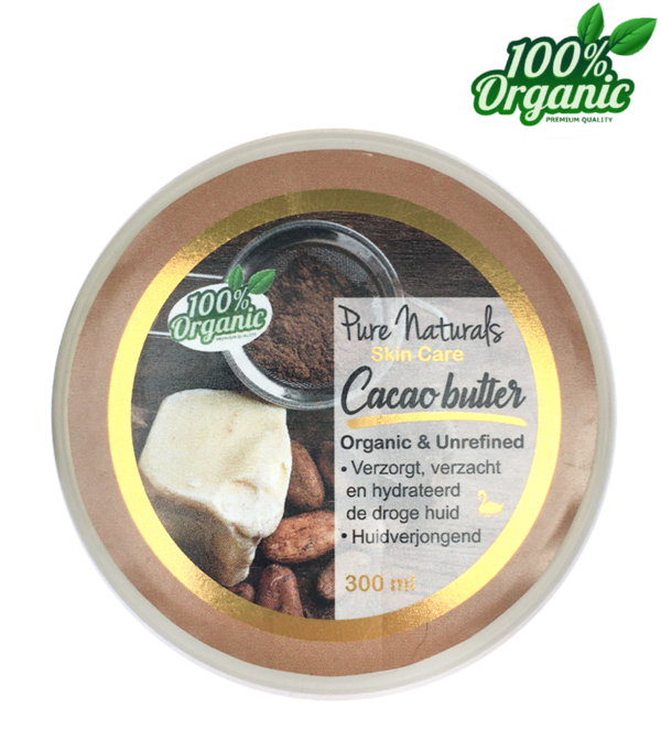 Pure Naturals - Cacao Butter 300 ml - Ongeraffineerd & Biologisch
