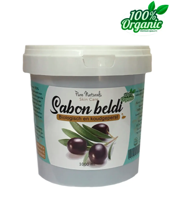 Biologische Zwarte Zeep (Black Soap) Sabon Beldi - 1 liter - Pure Naturals