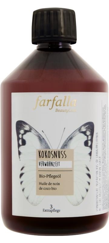 Farfalla - Kokosnoot olie bio - verwennend (navulling 500 ml)