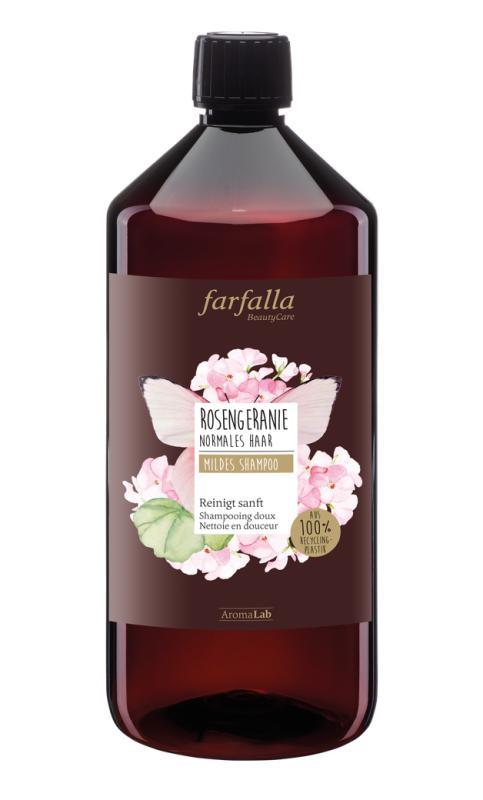Farfalla - Geranium (Rosengeranie) milde shampoo (navulling 1000 ml)
